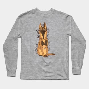 Malinois Adjectives Long Sleeve T-Shirt